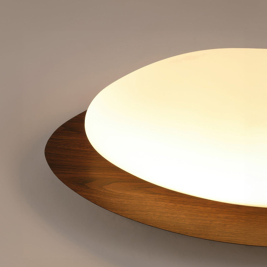 Plafonnier scandinave en bois avec texture de galets