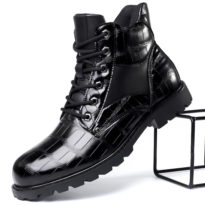 Bottes stylées Rendell en cuir croco