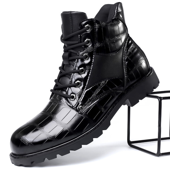 Bottes stylées Rendell en cuir croco