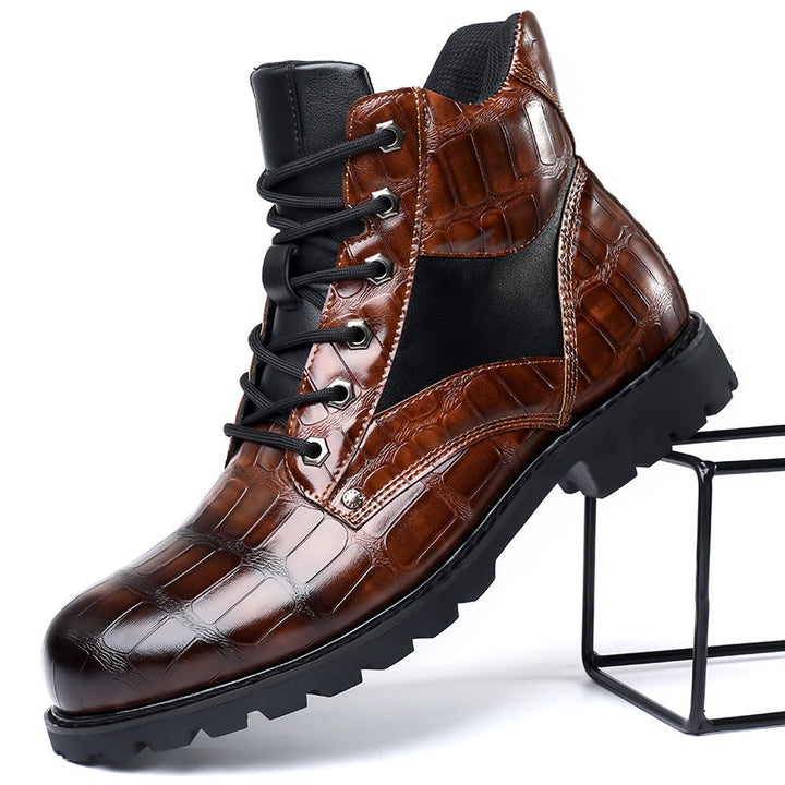 Bottes stylées Rendell en cuir croco
