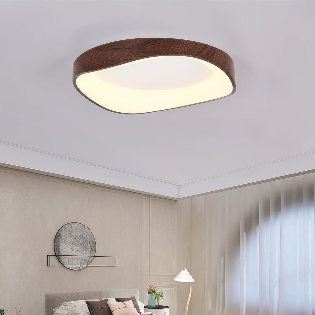 Lampe suspendue scandinave élégante en grain de bois pour une atmosphère artistique