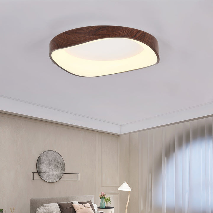 Lampe suspendue scandinave élégante en grain de bois pour une atmosphère artistique