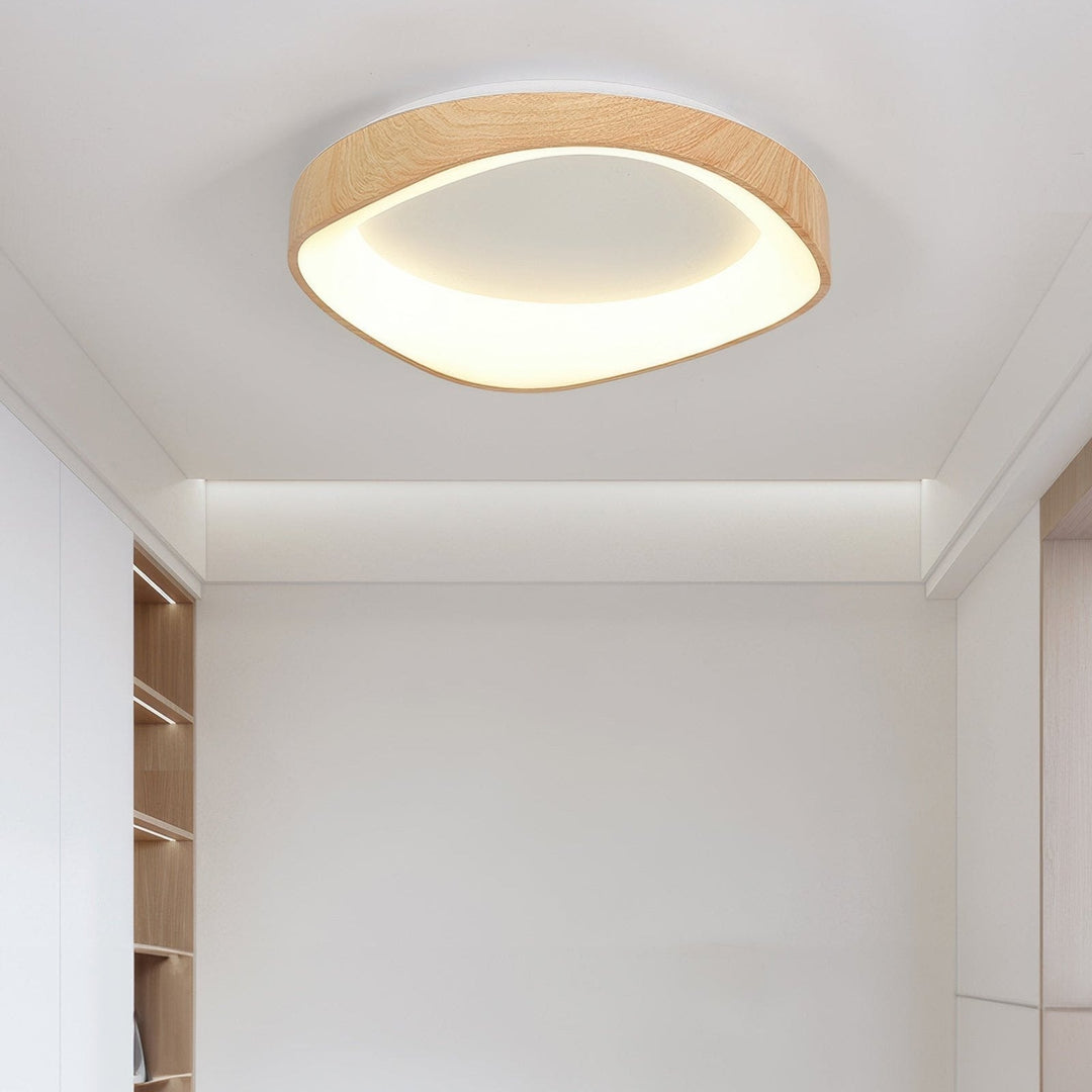 Lampe suspendue scandinave élégante en grain de bois pour une atmosphère artistique
