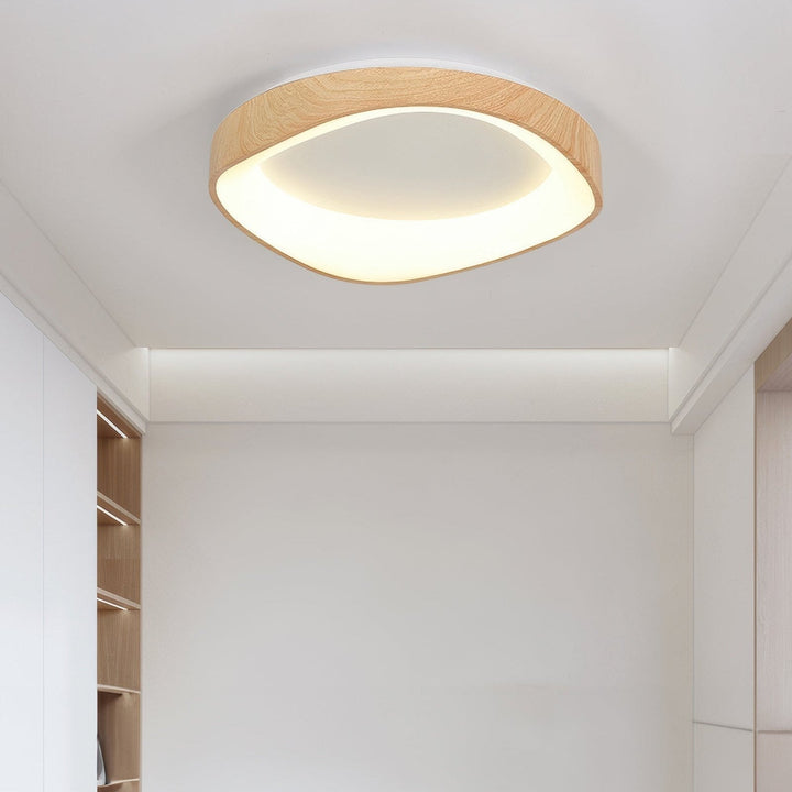 Lampe suspendue scandinave élégante en grain de bois pour une atmosphère artistique
