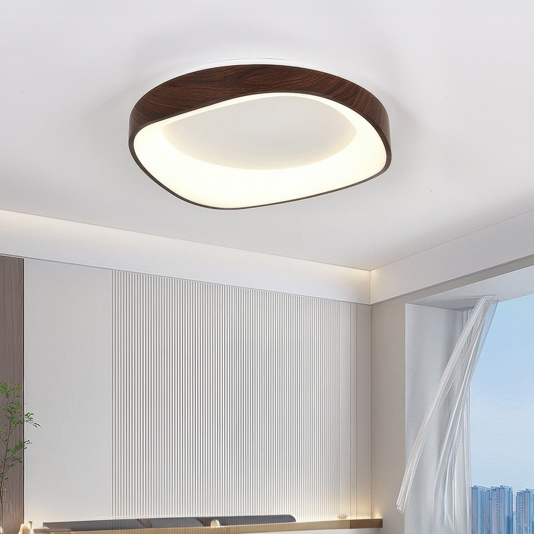 Lampe suspendue scandinave élégante en grain de bois pour une atmosphère artistique