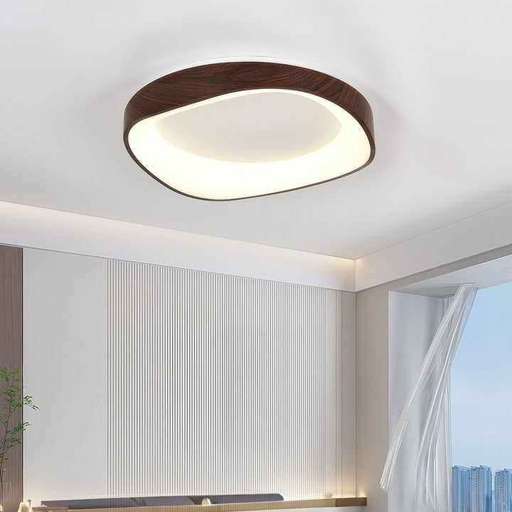 Lampe suspendue scandinave élégante en grain de bois pour une atmosphère artistique