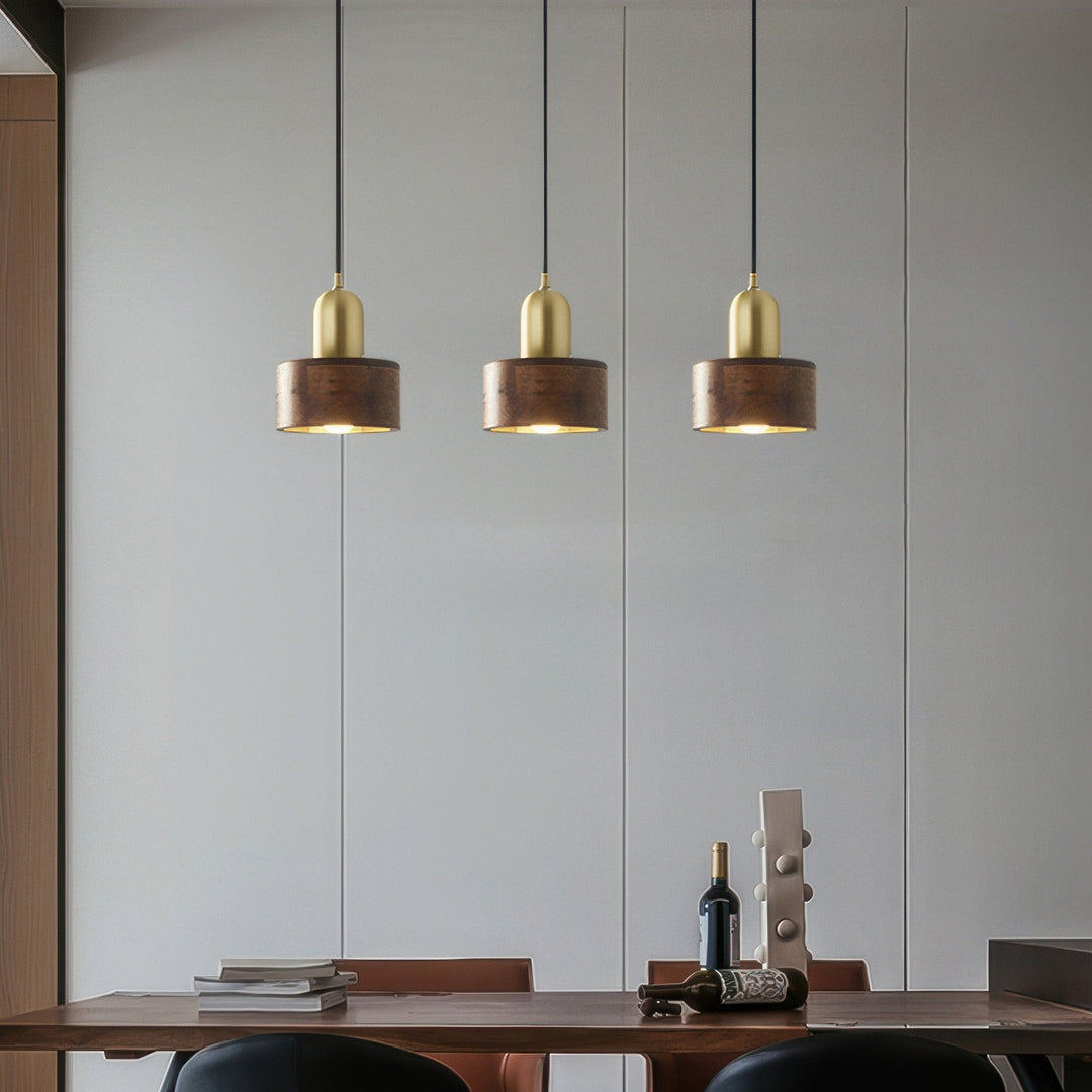 Lampe suspendue d'inspiration japonaise en forme de cylindre