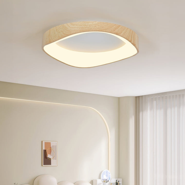 Lampe suspendue scandinave élégante en grain de bois pour une atmosphère artistique