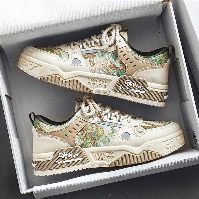 Jules | Baskets décontractées élégantes en vert olive