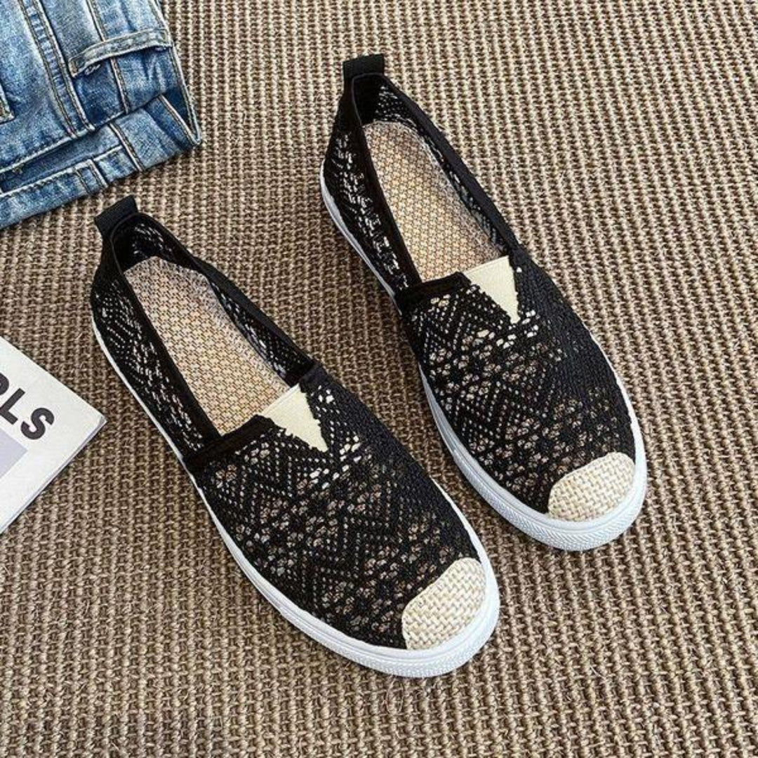 Roxy | Espadrilles élégantes en toile avec nez rond