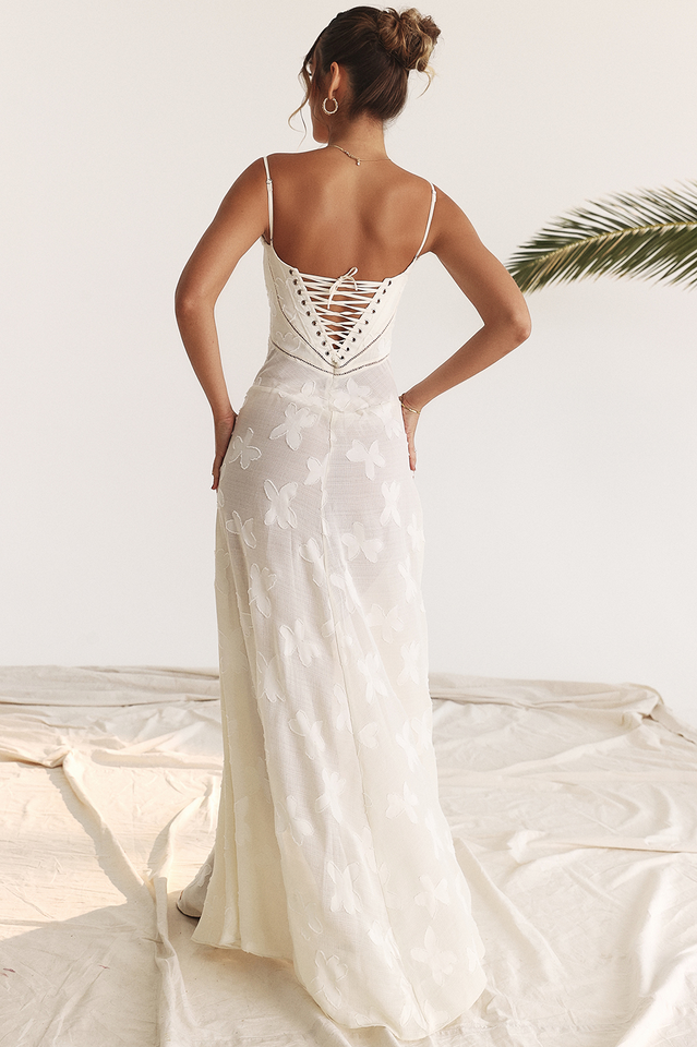Manon Robe Longue Imprimée Noire – Style Rétro