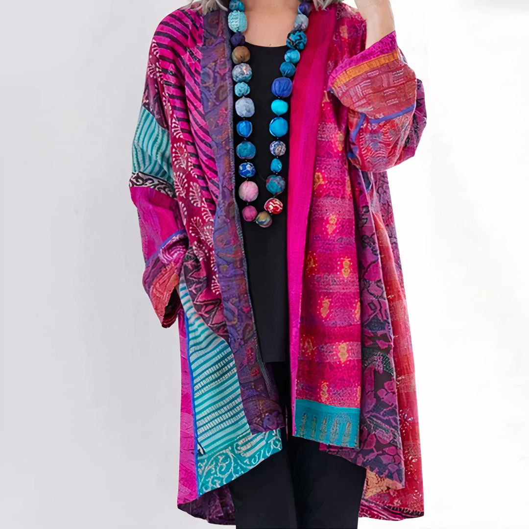 Aletta - Cardigan Boho stylé avec imprimé unique pour un look tendance