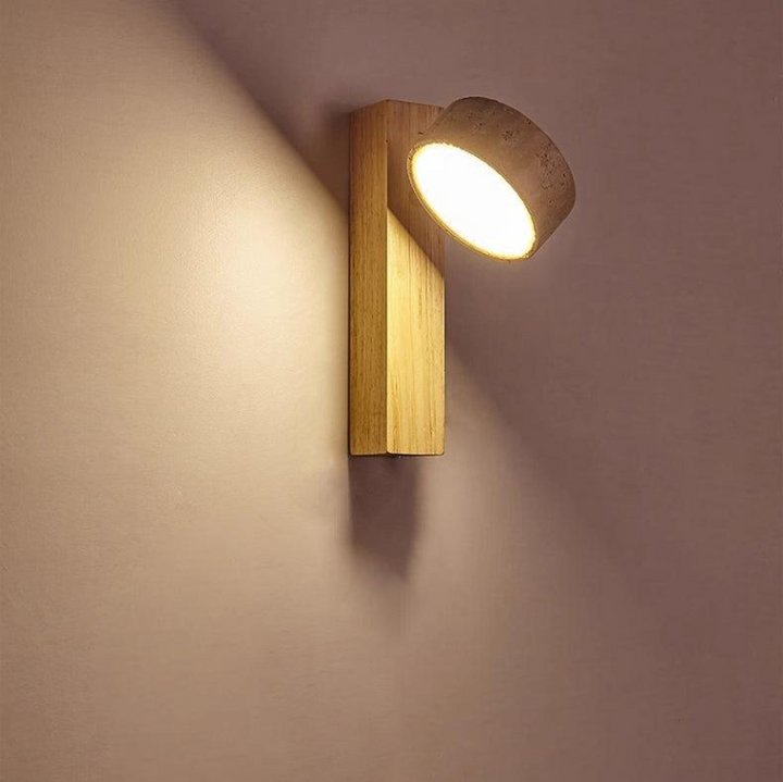 Lampe murale élégante en travertin Wabi Sabi blanc cassé