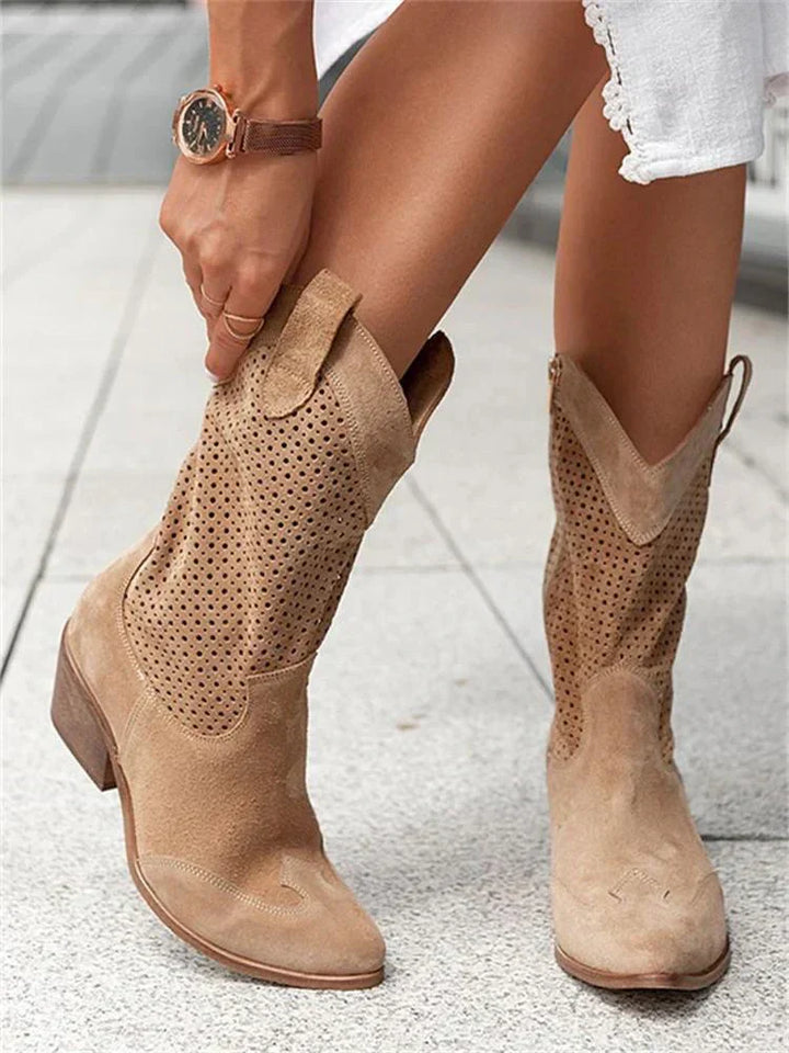 Aubrey | Bottes de cow-boy tendance et chic avec fermeture éclair pratique