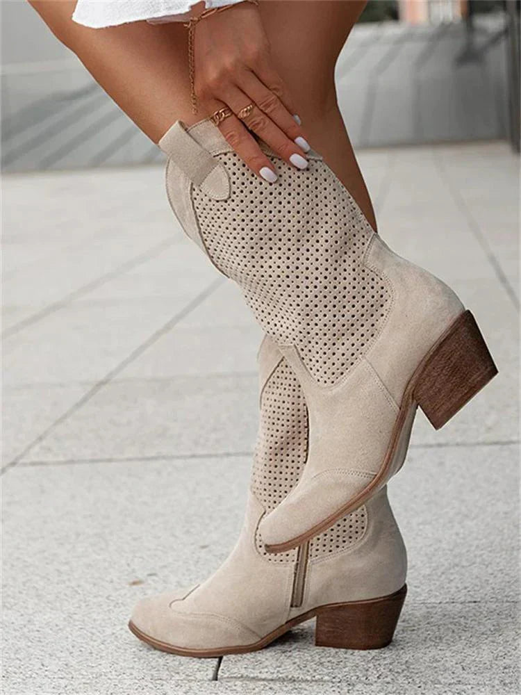 Aubrey | Bottes de cow-boy tendance et chic avec fermeture éclair pratique