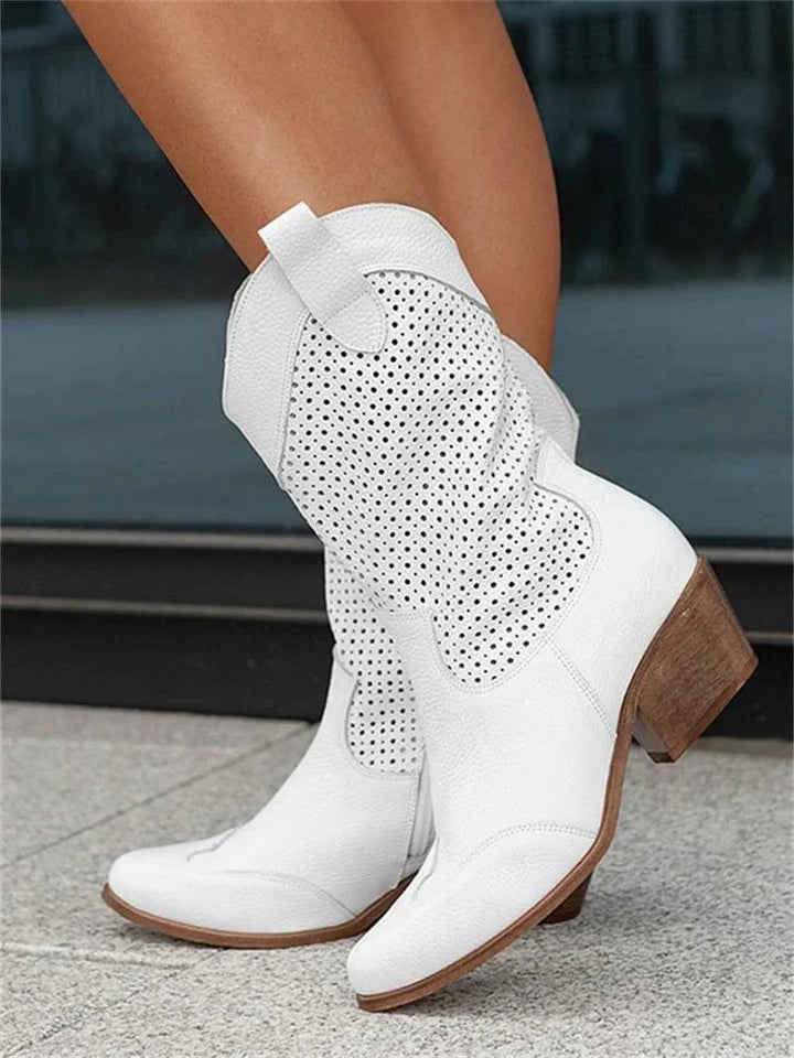 Aubrey | Bottes de cow-boy tendance et chic avec fermeture éclair pratique