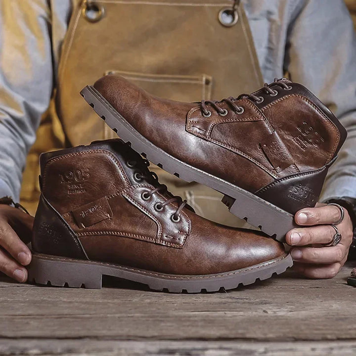 Bottes en cuir élégantes et décontractées pour hommes, d'inspiration britannique, par Parker