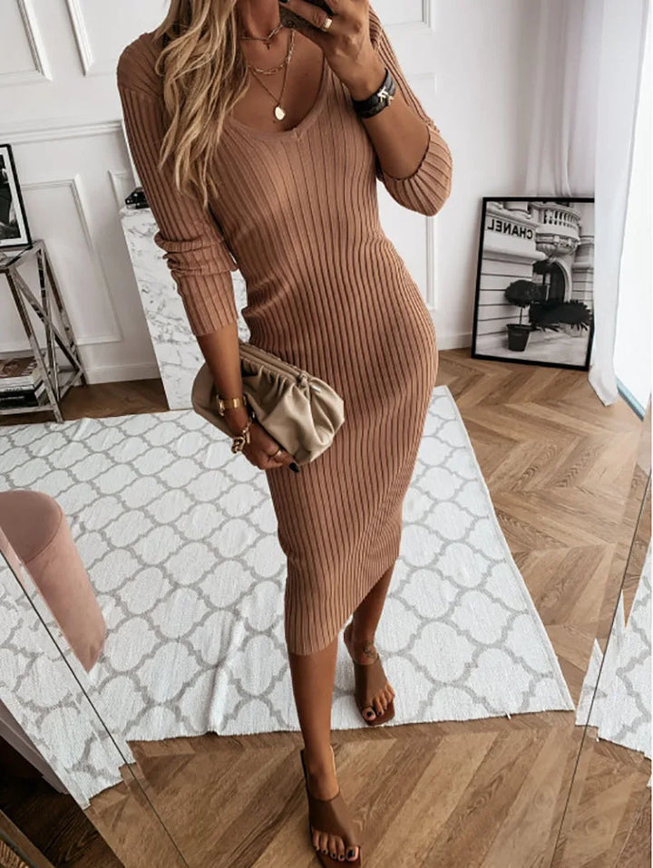 Onni | Robe en maille côtelée pour femmes pour un look élégant