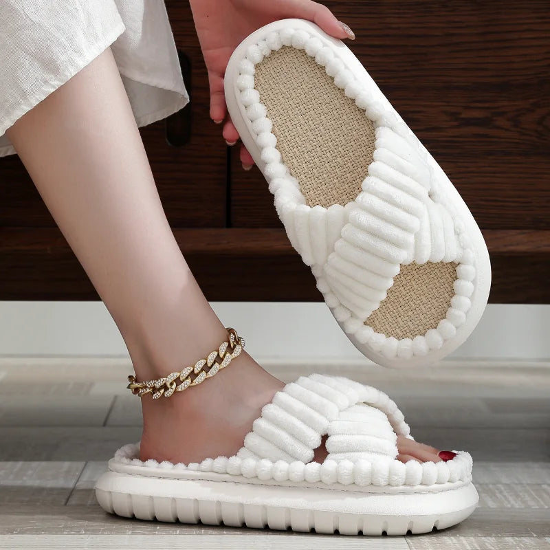 Jillie - Chaussures de luxe en peluche pour dames