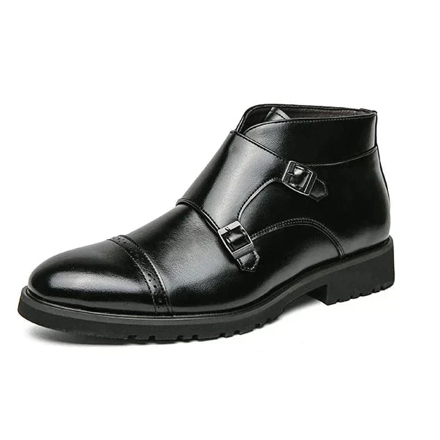 Darell | Bottes élégantes en cuir à double courroie de moine pour les amateurs de tendances modernes
