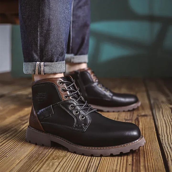 Bottes en cuir élégantes et décontractées pour hommes, d'inspiration britannique, par Parker