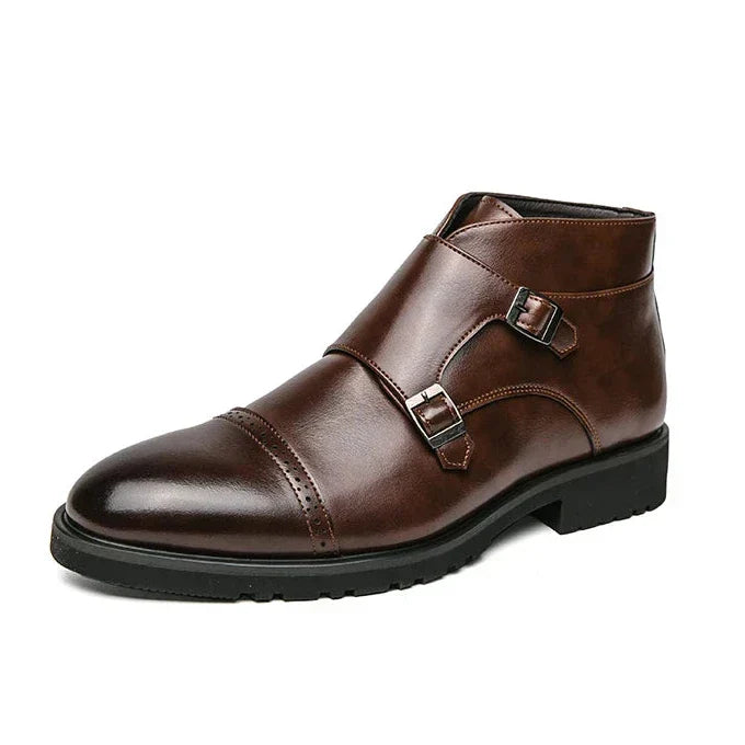 Darell | Bottes élégantes en cuir à double courroie de moine pour les amateurs de tendances modernes