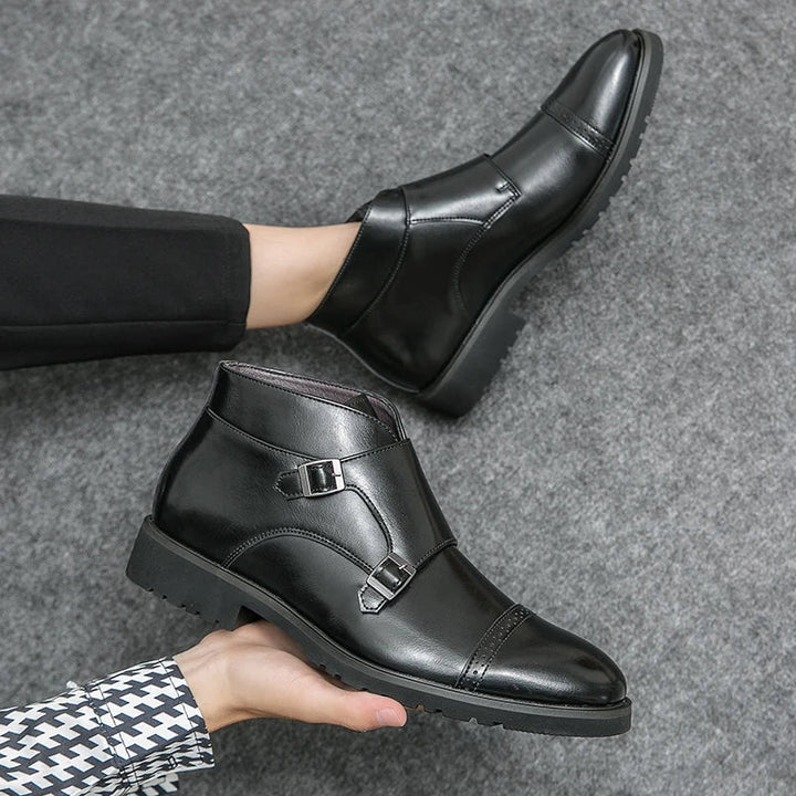 Darell | Bottes élégantes en cuir à double courroie de moine pour les amateurs de tendances modernes