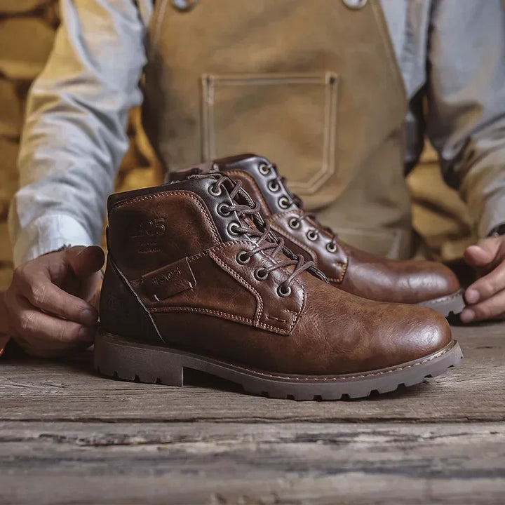 Bottes en cuir élégantes et décontractées pour hommes, d'inspiration britannique, par Parker