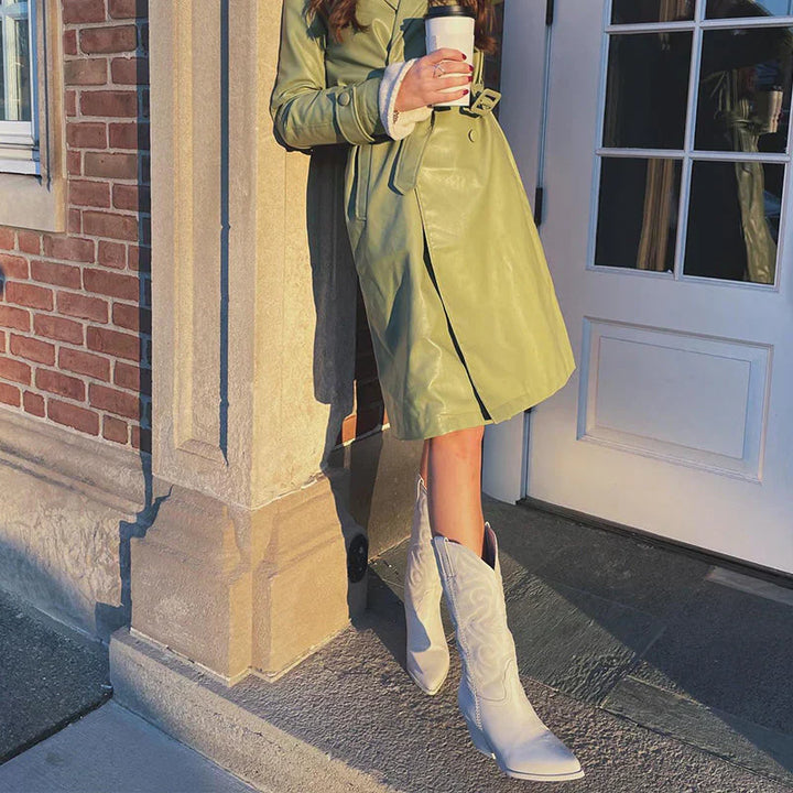 Fleur | Chic Bottes de cow-boy métallisées pour une touche de style