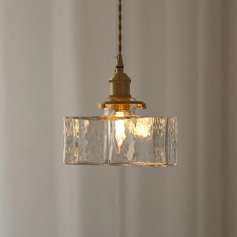 Fatima - Lampe pendante rétro en verre pour une touche de charme