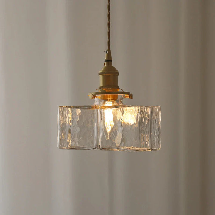 Fatima - Lampe pendante rétro en verre pour une touche de charme