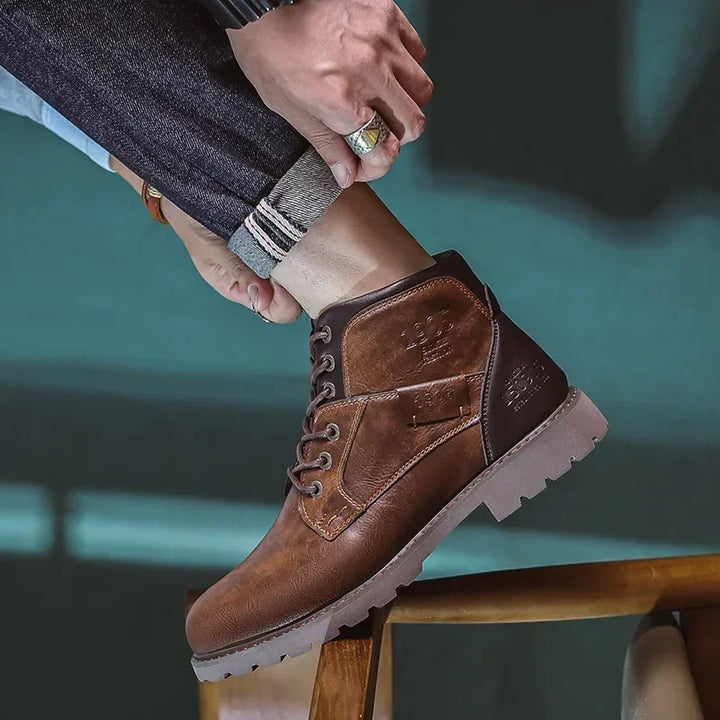 Bottes en cuir élégantes et décontractées pour hommes, d'inspiration britannique, par Parker
