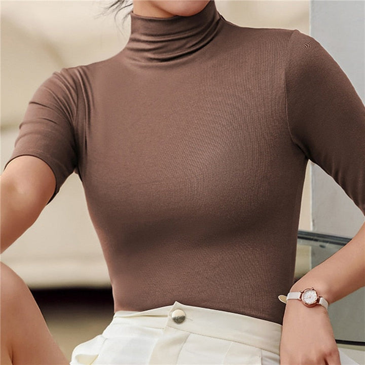 Kristi - Elegant Seamless Turtleneck Sweater for Women (Pull à col roulé sans couture pour femmes)