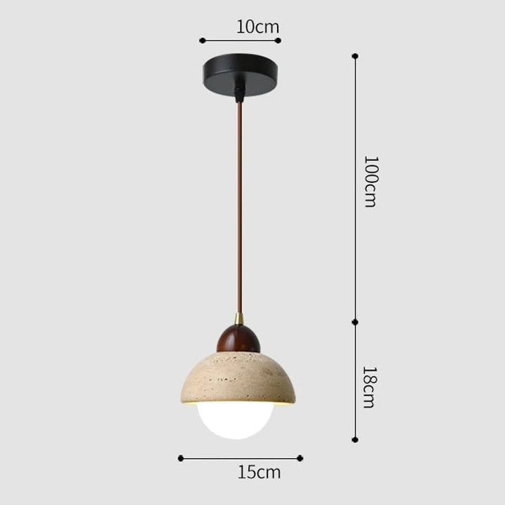 Elégante lampe pendante en marbre naturel