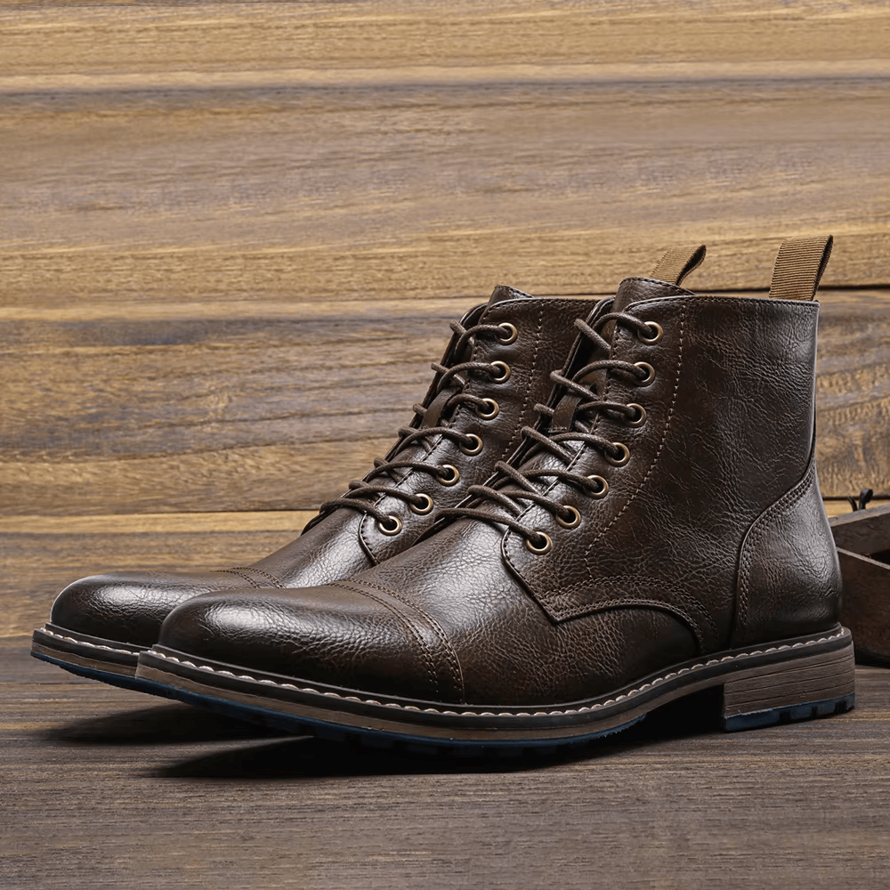 Chic Conor Fashion Leather Ankle Boots