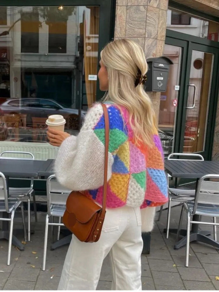 Dorottie - Pull stylisé en tricot rayé ouvert pour femmes