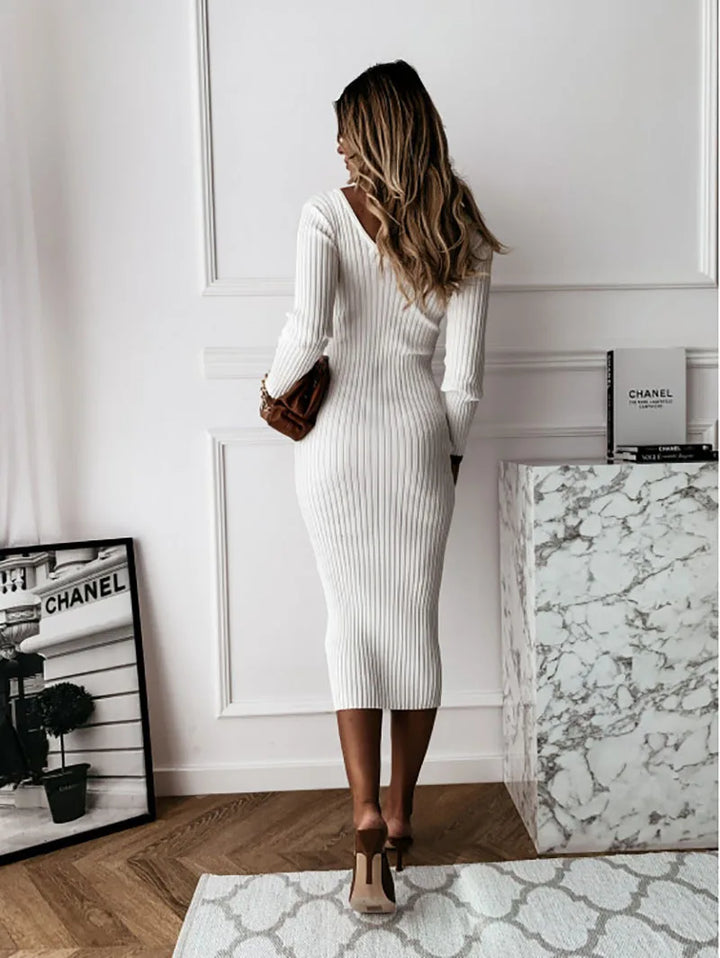 Onni | Robe en maille côtelée pour femmes pour un look élégant