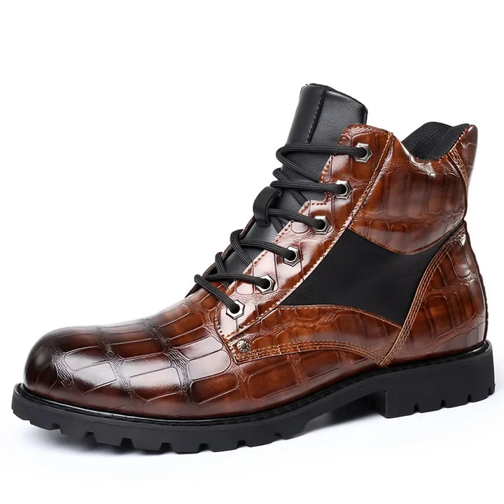 Bottes stylées Rendell en cuir croco
