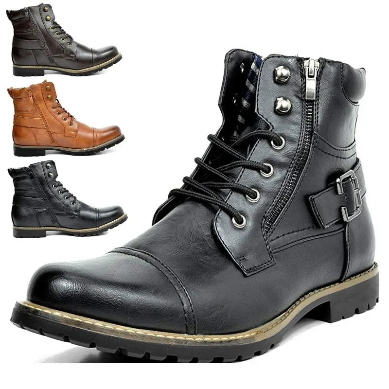Damon | Bottes en cuir à lacets élégantes pour toutes les occasions