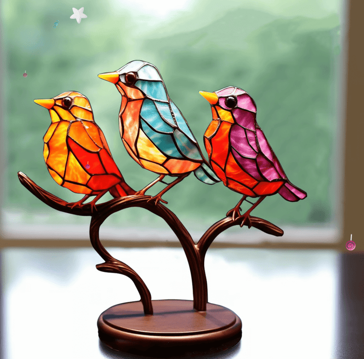 Harriet™ - Oiseaux en Vitrail pour une Maison Enchantée