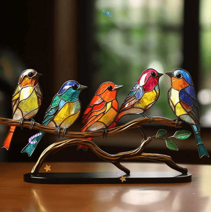 Harriet™ - Oiseaux en Vitrail pour une Maison Enchantée