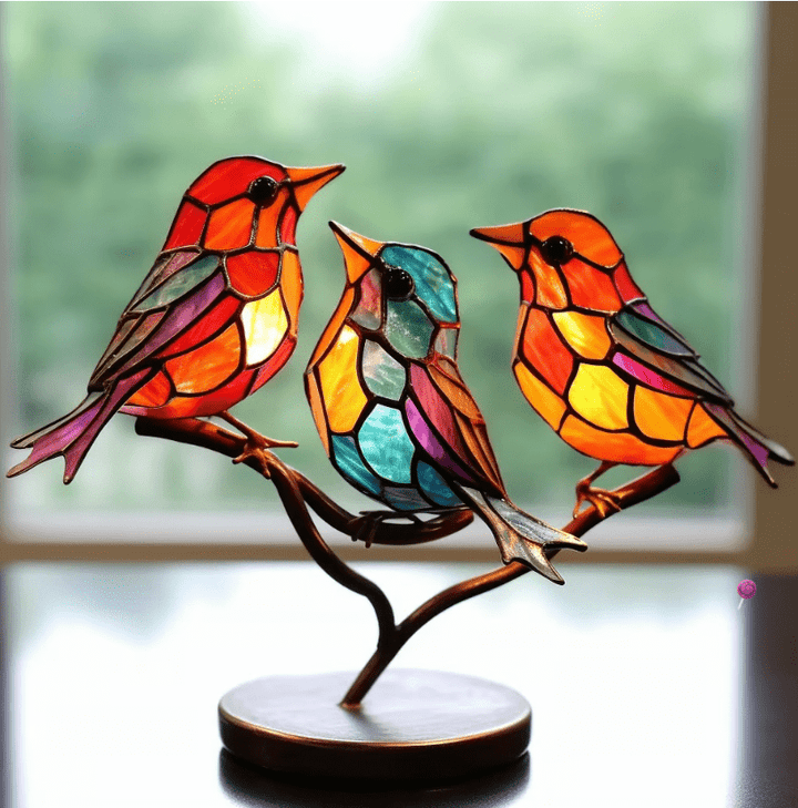 Harriet™ - Oiseaux en Vitrail pour une Maison Enchantée