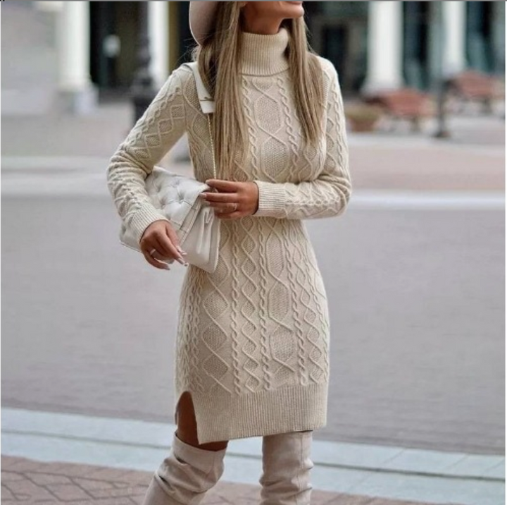 Robe d'hiver stylée en tricot | Romy