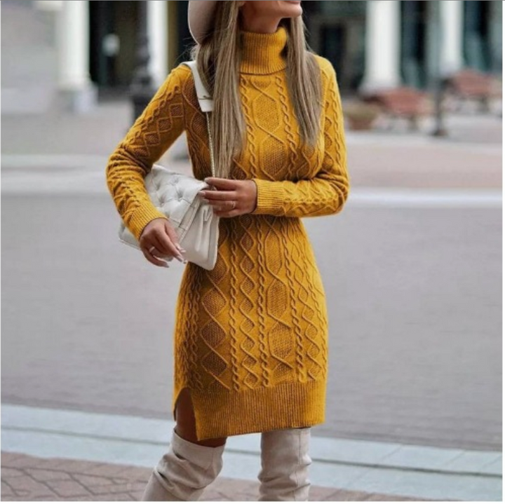 Robe d'hiver stylée en tricot | Romy