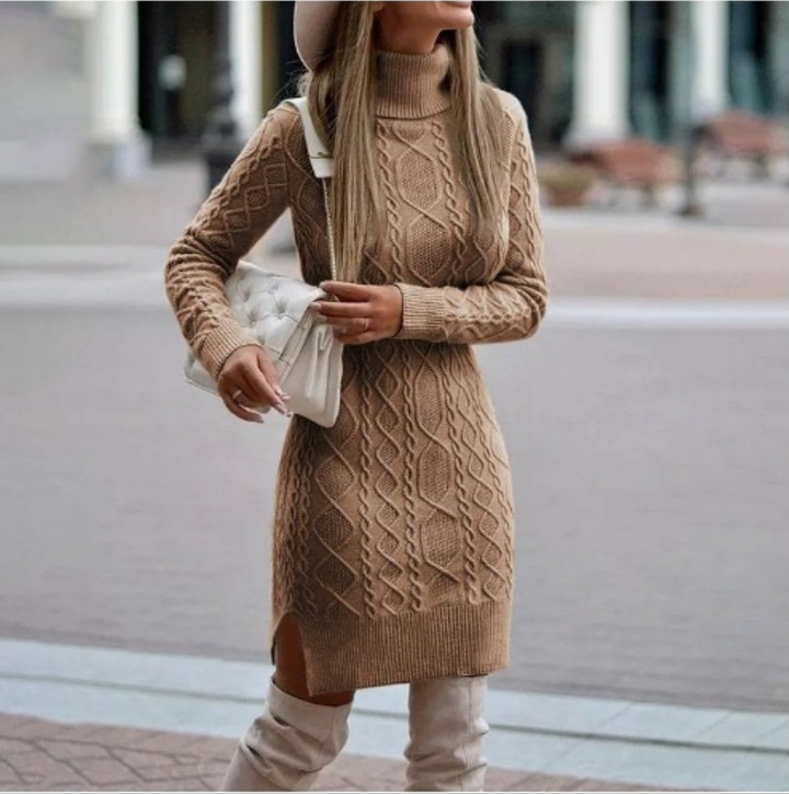 Robe d'hiver stylée en tricot | Romy