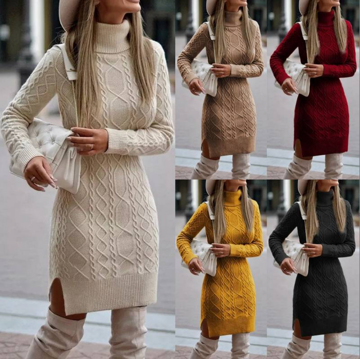 Robe d'hiver stylée en tricot | Romy