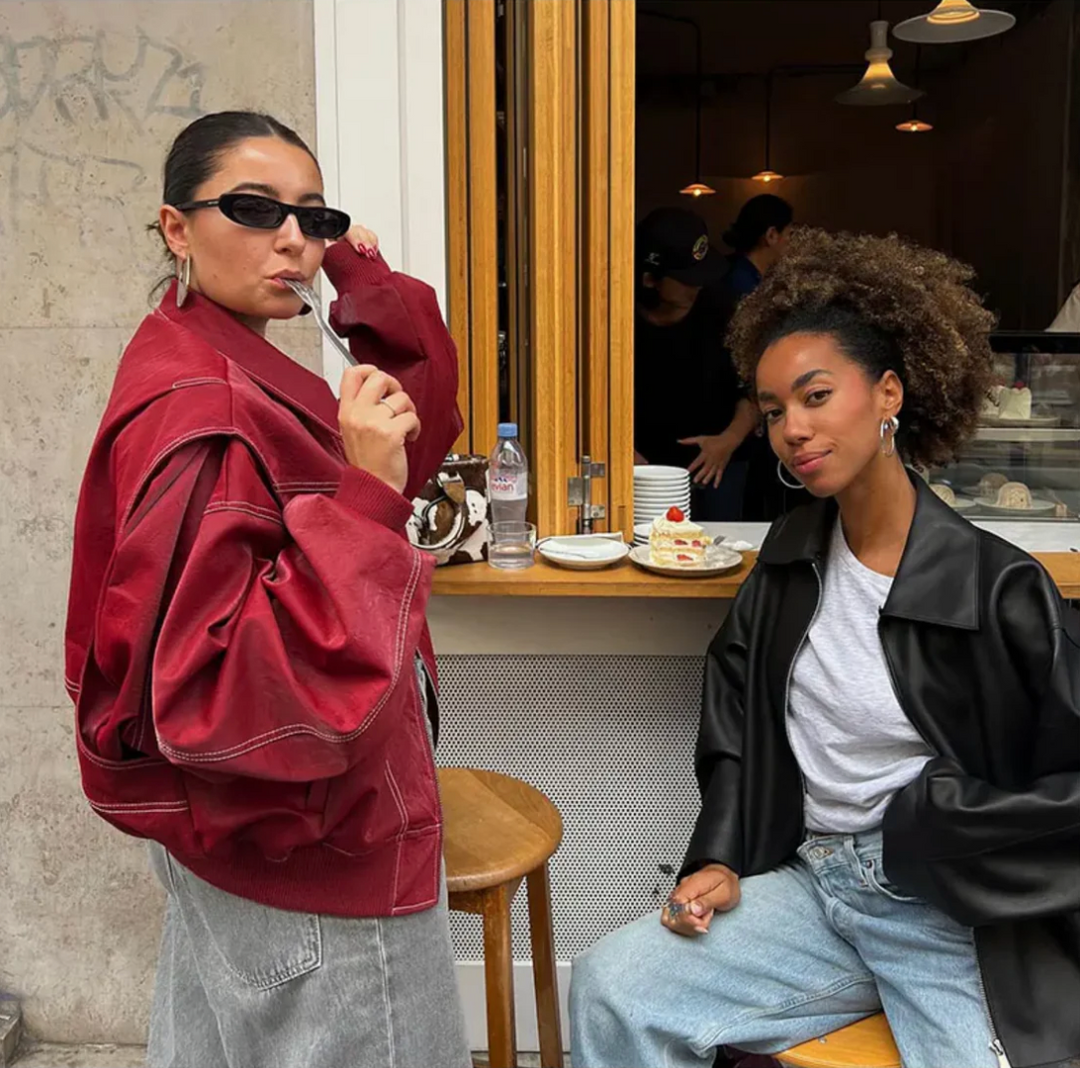 Suze | Blouson bombardier en cuir élégant