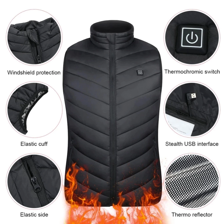 Léo™ - Gilet Chauffant Ajusté avec Doublure Polaire Confortable