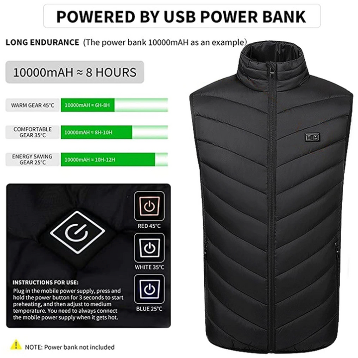 Léo™ - Gilet Chauffant Ajusté avec Doublure Polaire Confortable