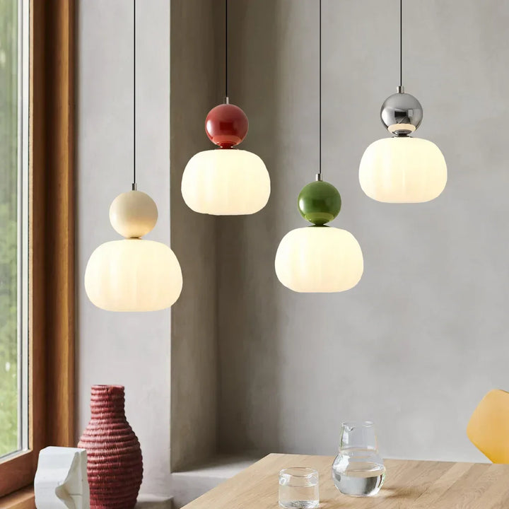Elégante lampe à suspension Art Deco Scout Cream